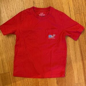 Vineyard Vines Kids Bright Red Tee